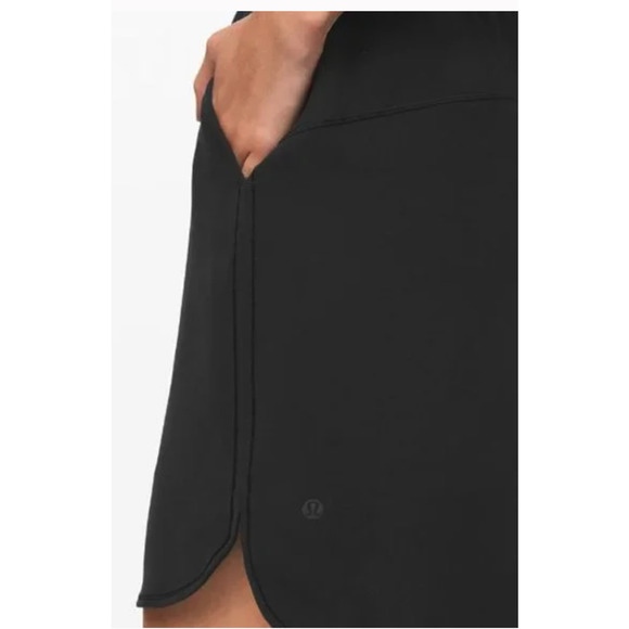 Lululemon On The Fly Skirt Black High Rise Pockets Stretchy Work Play~ 0-2 - Picture 6 of 8